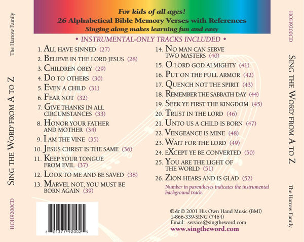 Sing The Word from A to Z CD