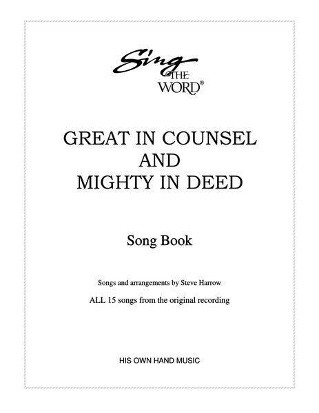 Great In Counsel Songbook